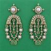 Indo Western Pearl Earring with Mehndi Plating
