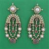 Indo Western Pearl Earring with Mehndi Plating