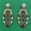 Indo Western Pearl Earring with Mehndi Plating
