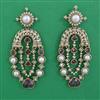 Indo Western Pearl Earring with Mehndi Plating