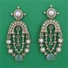 Indo Western Pearl Earring with Mehndi Plating
