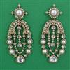 Indo Western Pearl Earring with Mehndi Plating