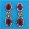 Indo Western Long Earring with Mehndi Plating