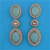 Indo Western Long Earring with Mehndi Plating