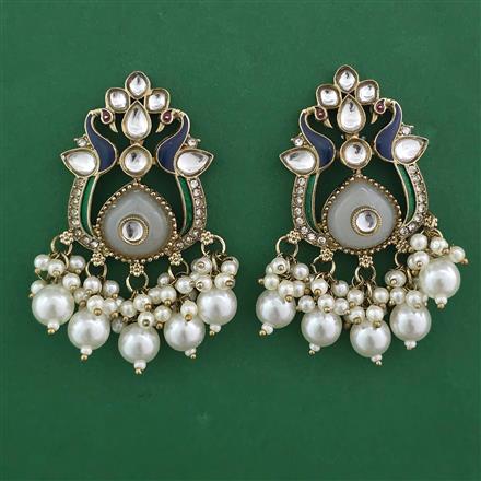 Indo Western Birds Earring with Mehndi Plating