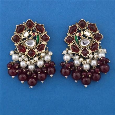 Indo Western Birds Earring with Mehndi Plating