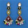 Indo Western Long Earring with Mehndi Plating