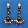 Indo Western Long Earring with Mehndi Plating