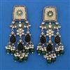 Indo Western Mother Of Pearl Earring with Mehndi Plating