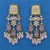 Indo Western Mother Of Pearl Earring with Mehndi Plating