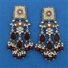Indo Western Mother Of Pearl Earring with Mehndi Plating