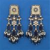 Indo Western Mother Of Pearl Earring with Mehndi Plating