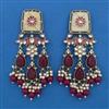Indo Western Mother Of Pearl Earring with Mehndi Plating