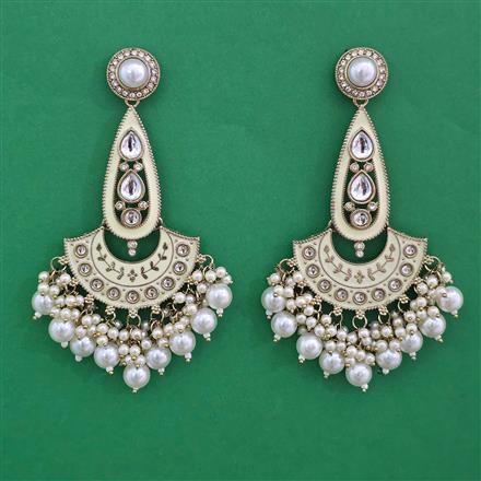 Indo Western Meenakari Earring with Mehndi Plating