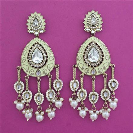 Indo Western Meenakari Earring with Mehndi Plating