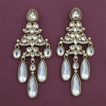 Indo Western Classic Earring with Mehndi Plating
