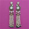 Indo Western Pearl Earring with Mehndi Plating