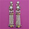 Indo Western Pearl Earring with Mehndi Plating