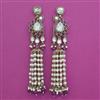 Indo Western Pearl Earring with Mehndi Plating
