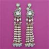 Indo Western Pearl Earring with Mehndi Plating
