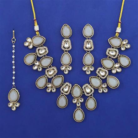 Indo Western Classic Necklace with Mehndi Plating