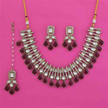 Indo Western Classic Necklace with Mehndi Plating