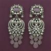Indo Western Long Earring with Mehndi Plating