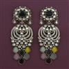 Indo Western Long Earring with Mehndi Plating