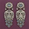 Indo Western Long Earring with Mehndi Plating