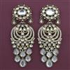 Indo Western Long Earring with Mehndi Plating