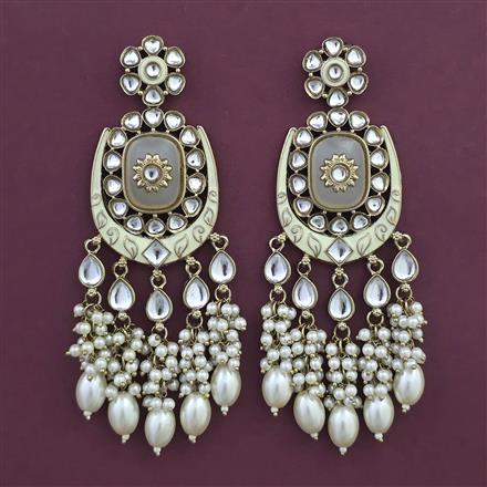 Indo Western Meenakari Earring with Mehndi Plating
