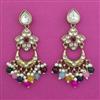 Indo Western Chand Earring with Mehndi Plating