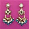 Indo Western Chand Earring with Mehndi Plating