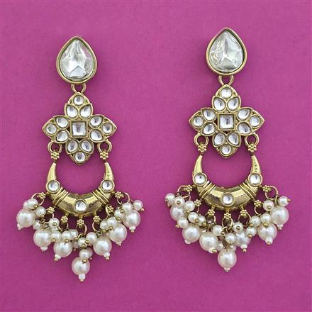 Indo Western Chand Earring with Mehndi Plating