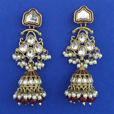 Indo Western Jhumki with Mehndi Plating