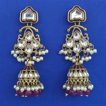 Indo Western Jhumki with Mehndi Plating