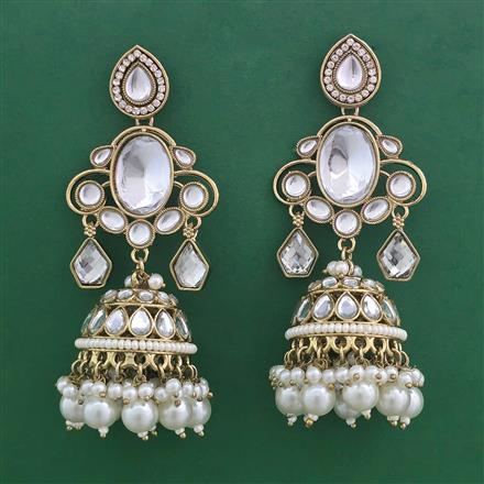 Indo Western Jhumki with Mehndi Plating