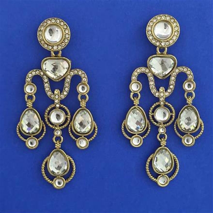 Indo Western Classic Earring with Mehndi Plating