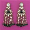 Indo Western Pearl Earring with Mehndi Plating