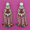 Indo Western Pearl Earring with Mehndi Plating
