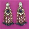 Indo Western Pearl Earring with Mehndi Plating