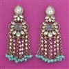 Indo Western Pearl Earring with Mehndi Plating