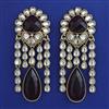 Indo Western Long Earring with Mehndi Plating