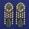 Indo Western Long Earring with Mehndi Plating