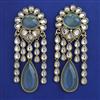 Indo Western Long Earring with Mehndi Plating