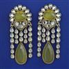 Indo Western Long Earring with Mehndi Plating