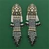 Indo Western Long Earring with Mehndi Plating