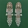 Indo Western Long Earring with Mehndi Plating