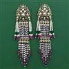 Indo Western Long Earring with Mehndi Plating