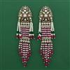 Indo Western Long Earring with Mehndi Plating